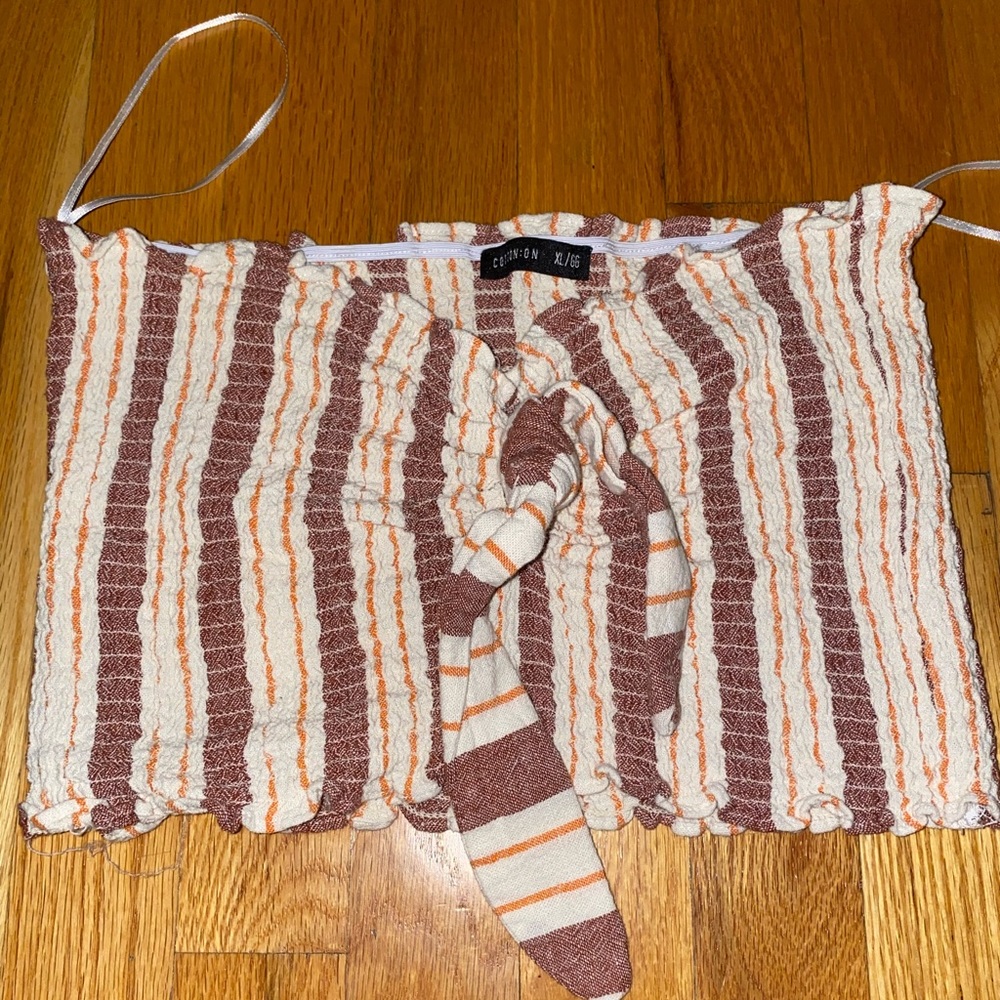 Tie front tube top
